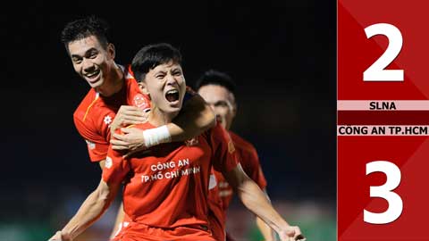 VIDEO bàn thắng SLNA vs Công an TP.HCM: 2-3
