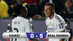 Kết quả Kairat 0-5 Real Madrid: Ngày thăng hoa của Mbappe