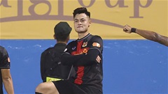 Đức Chiến ăn mừng bàn thắng vì tôn trọng Thể Công Viettel