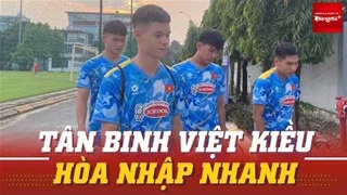 Việt kiều Vadim Nguyễn bắt đầu buổi tập đầu tiên cùng U23 Việt Nam