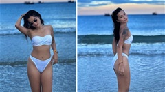Nữ runner Vy Phan 'đốt mắt' fan với bikini trên bãi biển