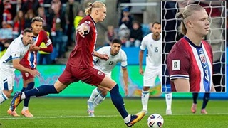 VIDEO Erling Haaland đá hỏng 2 quả penalty liên tiếp trước Israel