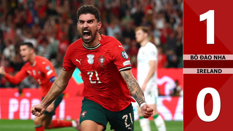 VIDEO bàn thắng Bồ Đào Nha vs Ireland: 1-0 (Vòng loại World Cup 2026)