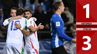 VIDEO bàn thắng Estonia vs Italia: 1-3 (Vòng loại World Cup 2026)