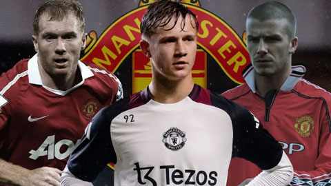 Thần đồng MU được ví von là sự kết hợp của David Beckham và Paul Scholes