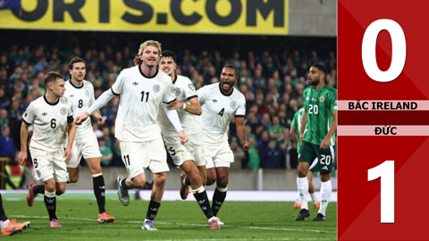 VIDEO bàn thắng Bắc Ireland vs Đức: 0-1 (Vòng loại World Cup 2026)