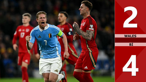 VIDEO bàn thắng Wales vs Bỉ: 2-4 (Vòng loại World Cup 2026)