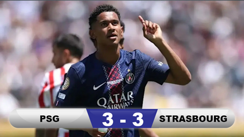 Kết quả PSG 3-3 Strasbourg: Sao 19 tuổi cứu nguy