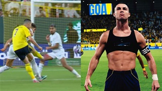 VIDEO Chiêm ngưỡng siêu phẩm sút xa của Ronaldo ở tuổi 40
