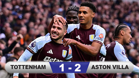 Kết quả Tottenham 1-2 Aston Villa: Spurs lỡ cơ hội vào Top 4