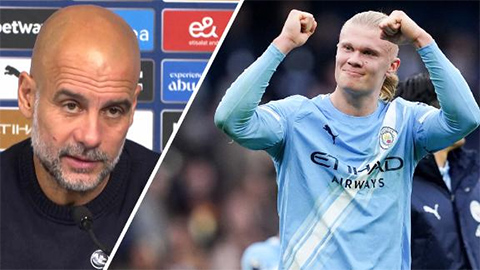 Pep Guardiola thất vọng vì Erling Haaland ghi... ít bàn quá