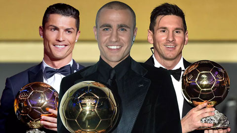 Cannavaro giữ kỷ lục Quả Bóng Vàng mà Ronaldo và Messi không bao giờ có được
