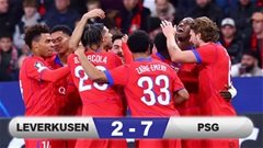 Kết quả Leverkusen 2-7 PSG: Trận cầu điên rồ