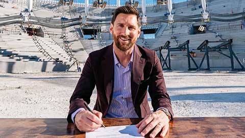 VIDEO Ấn tượng với địa điểm tổ chức lễ ký kết gia hạn hợp đồng của Messi với Inter Miami