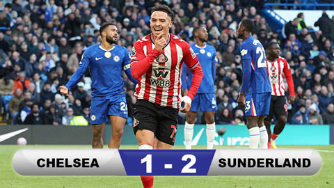 Kết quả Chelsea 1-2 Sunderland: The Blues thua đau phút cuối