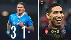 Napoli và PSG cùng thắng đậm đòi lại ngôi đầu