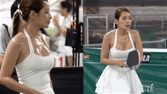 Chi Pu đẫm mồ hôi trên sân pickleball, fan khen thần thái 10 điểm