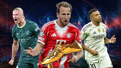 Chiếc giày Vàng châu Âu 2025/26: Haaland, Mbappe và Kane chưa vào Top 5