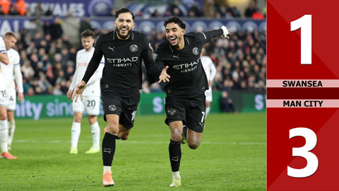 VIDEO bàn thắng Swansea vs Man City: 1-3 (Vòng 4 League Cup 2025/26)