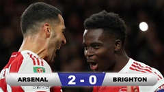 Kết quả Arsenal 2-0 Brighton: Pháo thủ đi tiếp