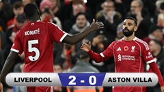 Kết quả Liverpool 2-0 Aston Villa: The Reds trở lại top 3