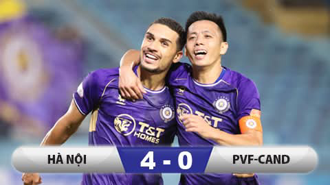 Kết quả Hà Nội 4-0 PVF-CAND: Đỗ Hoàng Hên rực sáng
