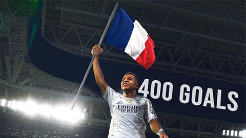 Kylian Mbappe chạm mốc 400 bàn thắng ở tuổi 26