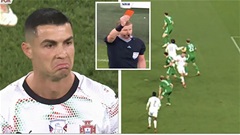 Cristiano Ronaldo lần đầu nhận thẻ đỏ trong màu áo Bồ Đào Nha