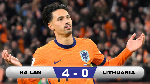 Kết quả Hà Lan 4-0 Lithuania: Hà Lan dự World Cup 2026