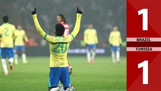 VIDEO bàn thắng Brazil vs Tunisia: 1-1 (Giao hữu Quốc tế 2025)