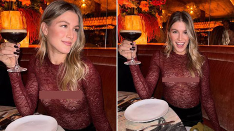 Mỹ nhân Bouchard mặc đồ xuyên thấu