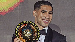 Achraf Hakimi giành Quả Bóng Vàng châu Phi cho Morocco sau 27 năm chờ đợi