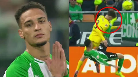 Antony nhận thẻ đỏ theo cách ít ai ngờ tới