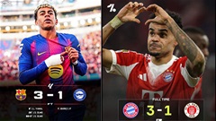 Barca và Bayern cùng ngược dòng thắng 3-1
