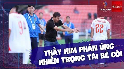 Thầy Kim phản ứng, trọng tài bẻ còi công nhận bàn thắng của Việt Nam
