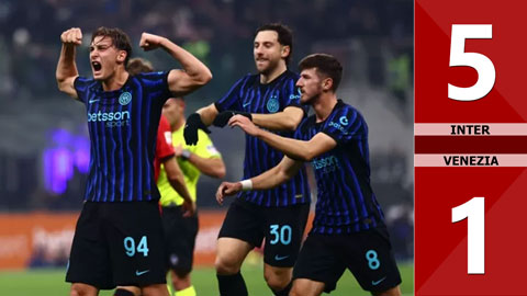 VIDEO bàn thắng Inter vs Venezia: 5-1 (Vòng 1/8 Coppa Italia 2025/26)