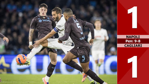 VIDEO bàn thắng Napoli vs Cagliari: 1-1, Pen: 9-8 (Vòng 1/8 Coppa Italia 2025/26)