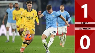 VIDEO bàn thắng Lazio vs AC Milan: 1-0 (Vòng 1/8 Coppa Italia 2025/26)