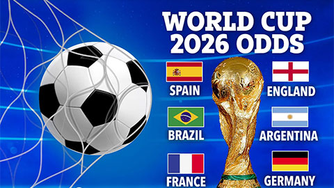 Tỷ lệ cược vô địch World Cup 2026: Argentina thứ 5, Bồ Đào Nha thứ 6