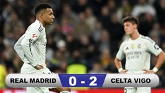 Kết quả Real Madrid 0-2 Celta Vigo: Los Blancos lâm nguy