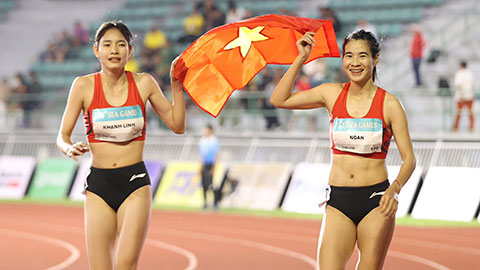 Bùi Thị Ngân và Nguyễn Khánh Linh đã tạo nên màn song mã đầy khí thế ở nội dung 1.500m nữ