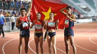 VĐV Việt Nam bứt tốc xé gió, bỏ xa Thái Lan gần 5m, giành HCV 4x400m hỗn hợp