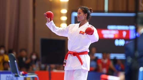 Đinh Thị Hương vừa đánh vừa trêu đối thủ Indonesia, giành HCV Karate