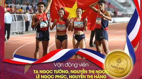 VĐV Việt Nam bứt tốc xé gió, bỏ xa Thái Lan gần 5m, giành HCV 4x400m hỗn hợp cực thuyết phục