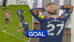 Nick Woltemade có pha phản lưới khó tin ở trận Sunderland vs Newcastle