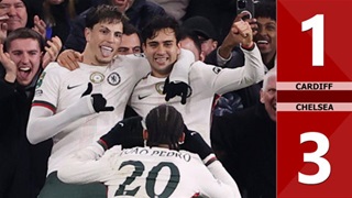 VIDEO bàn thắng Cardiff vs Chelsea: 1-3 (Tứ kết cúp Liên đoàn Anh 2025/26)