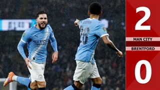 VIDEO bàn thắng Man City vs Brentford: 2-0 (Tứ kết cúp Liên đoàn Anh 2025/26)