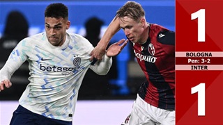 VIDEO bàn thắng Bologna vs Inter: 1-1, pen: 3-2 (Bán kết siêu cúp Italia 2025)