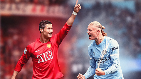 Erling Haaland vượt thành tích ghi bàn của Ronaldo tại Premier League