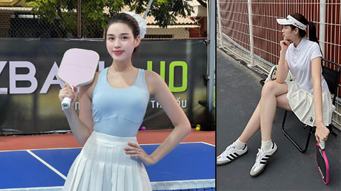 Hoa hậu Đỗ Thị Hà được mệnh danh mỹ nhân mặc đẹp nhất làng pickleball